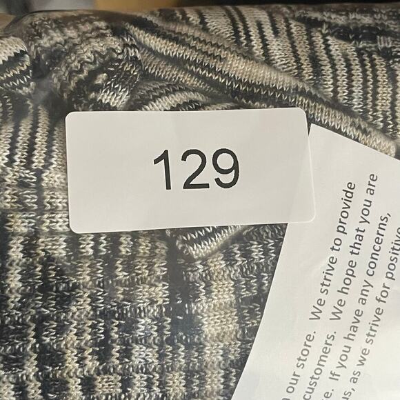 INC Intl Concepts Women's Black Tan Cardigan Duster M Open Front Boho - Picture 7 of 7